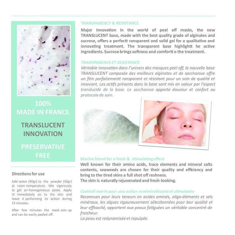Alginate Peel-Off Moisture Powder Mask, Blackhead Remover Face Mask, Vegan,