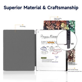 QIOFEARTH Case for Remarkable Paper Pro Tablet 11.8" (2024 Released) Lightweight and Hard Back Shell Protective Book Folio Cover,Have Auto Sleep/Wake,Pen Holder and Pen Tips Box