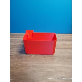 SEYLAB | Abfallbehälter für Overlockmaschine, kompatibel mit Singer 14SH644 / 14SH654 / 14SH755 / S01 0L, bedruckt in 3D in Frankreich, Overlockbehälter (rot)