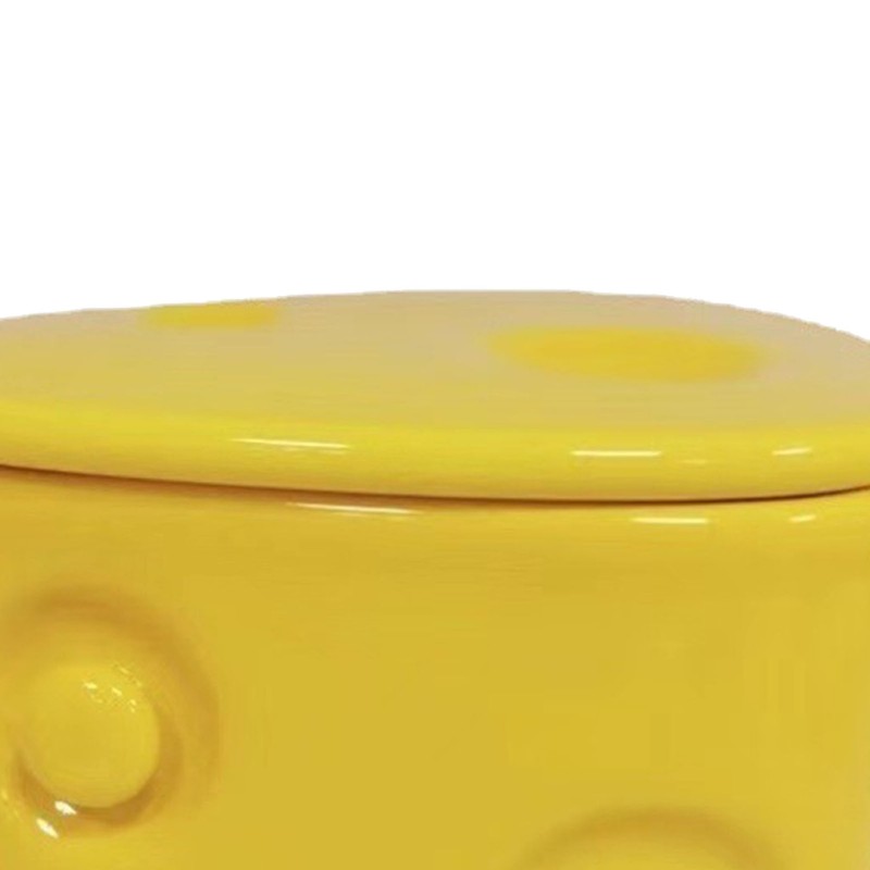 Ceramic Mug Cute Cheese Shape Fashionable Multifunctional Tea Cup with