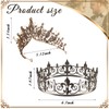 2 Pcs Crowns for Men Women Baroque Queen Crown King
