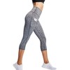 Neleus Women's 3 Pack Tummy Control High Waist Yoga Capri