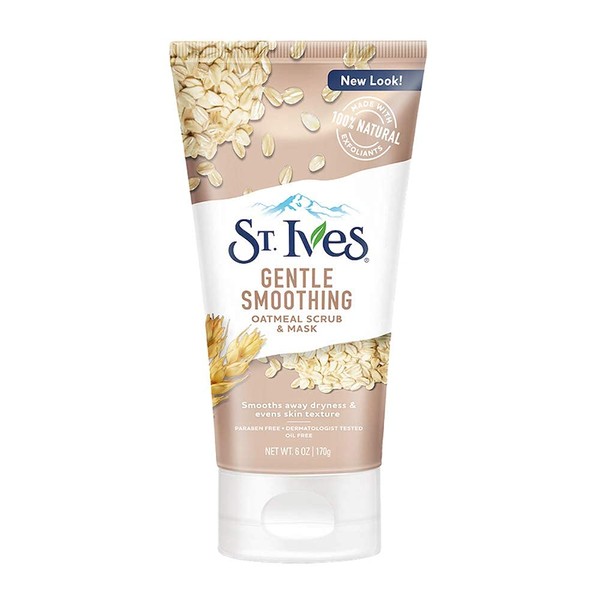 St. Ives Nourishing and Smoothing Face Scrub and Mask with Oats, 6 ounces