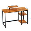 GreenForest Computer Desk with Monitor Stand,47 inch Home Office Desk