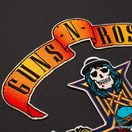 Gun n' Rose Appetite for Destruction Emblem Embroidered Patch Iron On (11.1" x 15.9")
