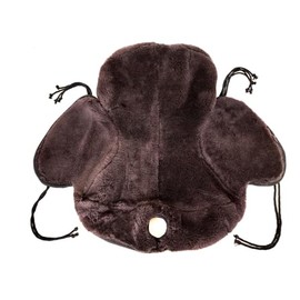 PS Pferdeartikel Western Saddle Seat Cover Made of Virgin Sheep's Wool 15 - 16 Inches Brown