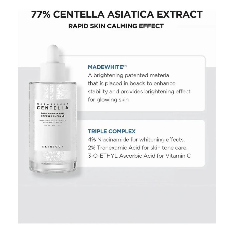 Centella Ampoule Brightening Skin1004 100 Ml Sérum Facial
