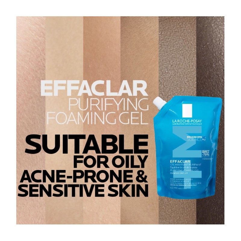 La Roche Posay Effaclar Foaming Gel Moussant Eco Refill 400ml