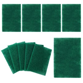 10 PCS Heavy Duty Scour Pads,Green Scrub Pads,Diamond Sponge Cleaning Cloth,for Dishes, Kitchen Scrubbers & Bathroom