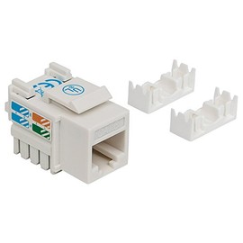Jack Keystone Cat6 RJ45 UTP Blanco De Impacto 8P8C Para Red Ethernet PoE 10Gbps Compatible 110 Krone Intellinet 210591