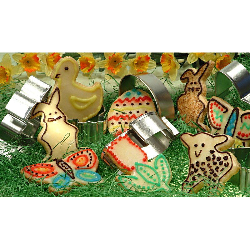 Zenker Ausstecher-Set für Ostern, Keksausstecher aus der Serie "Pâtisserie" (Farbe: