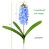 Evlasumflow 4pcs Artificial Hyacinth Hydrangea Flowers 16" Real Touch Blue