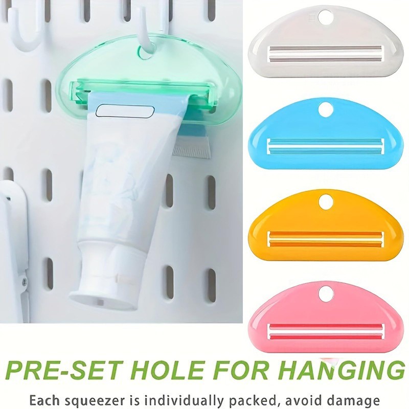 XINCHENG 4 Pieces Toothpaste Tube Squeezer, Toothpaste Clips, Multifunctional Toothpaste