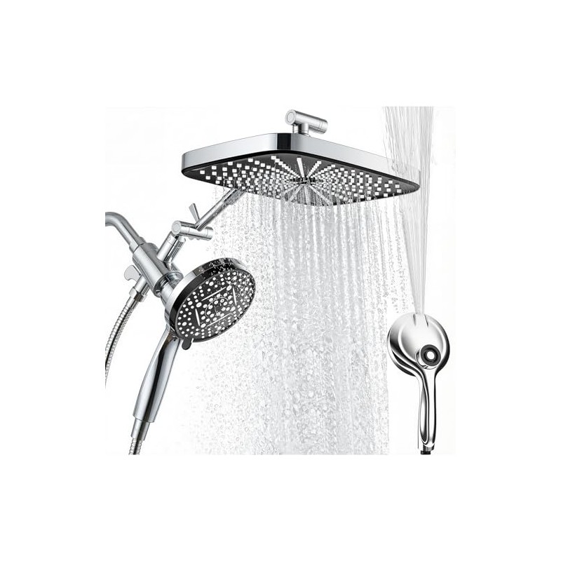 High Pressure Shower Head with Handheld, Upgrade Rain Shower Heads