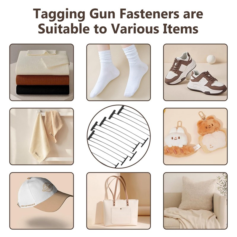 Tagging Gun Barbs,10000 Pcs Universal Tagging Fasteners Regular Plastic Tag
