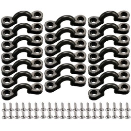 Takelablaze Kayak Pad Eye Kit Nylon Padeye Kayak Tie Down Loops Deck Rigging Kit Nylon Bungee Deck Loops Tie Down Pad Eye for Canoe Boat Kayaking Accessories, 20PCS