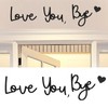 Handcrafted "Bye, Love You" Plywood Sign - Black Wall Art