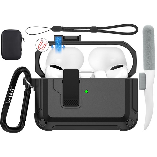 Valkit Compatible Airpods Pro 2nd/1st Generation Case Cover with Cleaner
