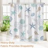 Ttincceer Nautical Coastal Shower Curtain, Coral Conch Starfish Seashell Bathroom