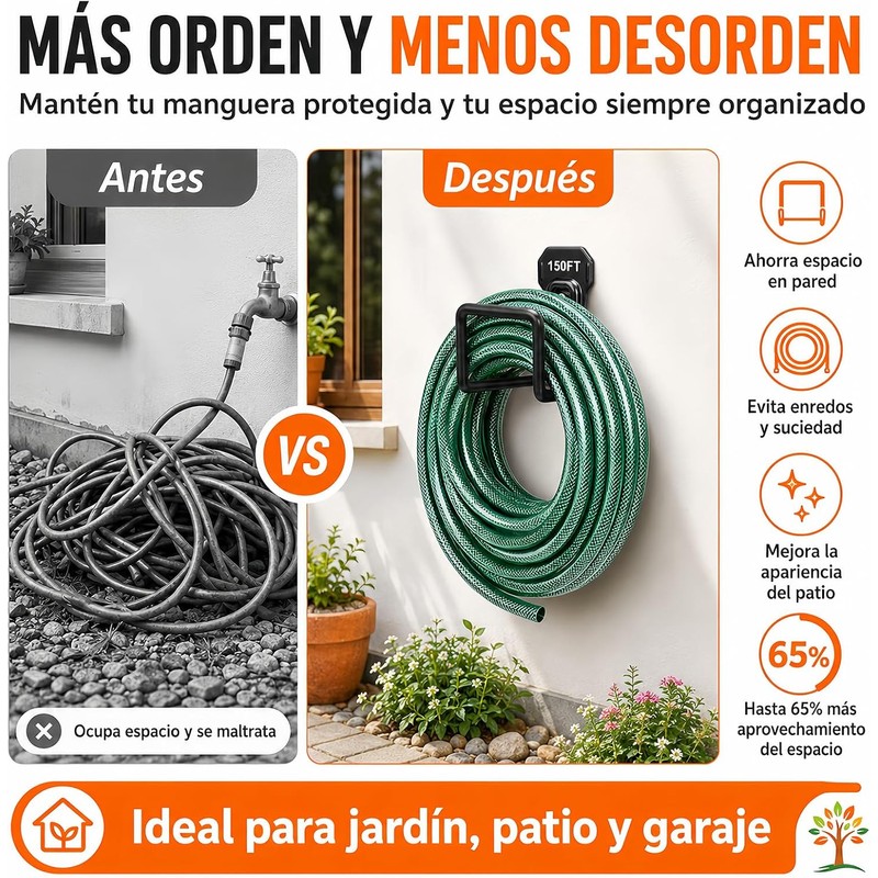 Soporte para manguera de jardín de metal – juego de