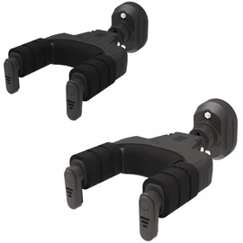 AUPHY Guitar Wall Mount Guitar Hanger with Automatic Lock &Swivel Design for Electric Guitar Acoustic Guitar&Bass,etc(Nylon Base)