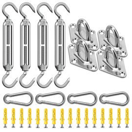 Awning Mounting Kit M6 – High Quality 304 Stainless Steel – Load Capacity of 80 kg – Awning Tensioner Accessory Assembly Set for Square and Triangle Garden, Awnings Mounting Assembly Set