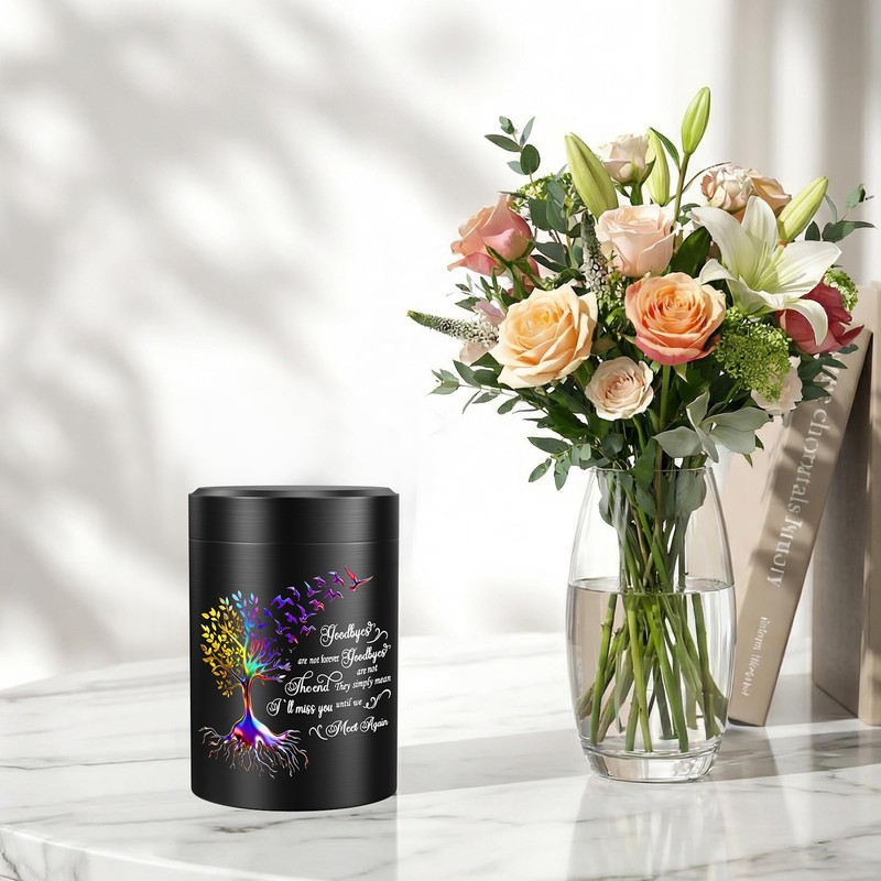 SOITIS Small Urn for Human Ashes Keepsake 2.6 inch Aluminum