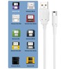 Cable Compatible with 3DS (White, Pack of 2)