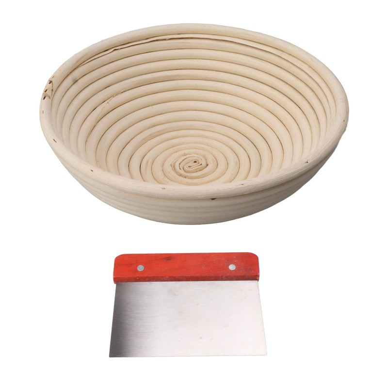 Round Bread Proofing Basket with Liner Cloth Dough Rising Rattan