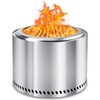 HGD 19.5" Smokeless Fire Pit Outdoor, Portable Stainless Steel Wood