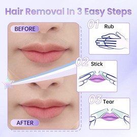 LaWink Wax Strips, Cold Wax Depilation Strips, Upper Lips, Wax Strips, Cold Wax Strips, Hair Removal, Face Hairing, Pack of 20