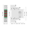 Telituny Voltmeter DIN Rail, 3-Phase AC Voltmeter, DIN Rail Mounting,