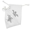 Ambesonne Turtle Fabric Pouch Set of 2, Turtle Design Tattoo