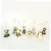 STOBOK 6pc Rustic Place Card Holders Desktop Card Holder Animal