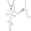 FaithHeart Russian Orthodox Cross Necklace Men Women Crucifix Necklace with