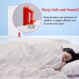 Door Stoppers, DoorJammer Portable Security Door Wedge Door Lock for Travel Anti Theft Door Blocker, Hotel Room Apartment Safety Sleep in Peace