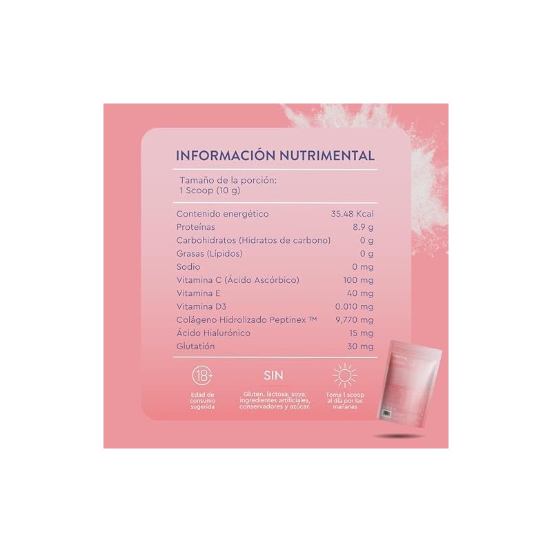 Moods Colágeno Hidrolizado Ácido Hialurónico Glutation Vitaminas Extracto Polvo 300