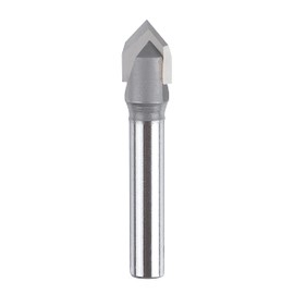 SpeTool V Groove Router Bit Chamfer Router Bits Solid Carbide Router Bits 90 Degree CNC V Bit 1/2'' Cutting Diameter 1/4'' Shank for Chamfering Wood Carving Engraving Woodworking