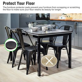 BufferABC Non Slip Furniture Pads, 12pcs 50mm Furniture Feet Pad Floor Protectors - Premium Round Rubber Feet Stoppers Anti Slip Pads for Securing Furniture and Protect Your Floors from Scratches