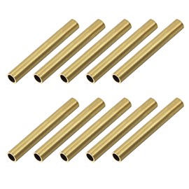 OFOWIN [10 Pcs] Brass Round Tube 30mm Length 4mm OD0.5mm Wall Thickness, Metal Copper Seamless Straight Pipe Tubing for DIY Draft Decoration Frame
