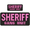 SHERIFF Gang Unit EMBROIDERY PATCH 10X4 & 5X2 HOOK ON