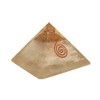 BHHROOM Selenite Crystal Orgone Pyramid E-Energy Protection 60-70MM