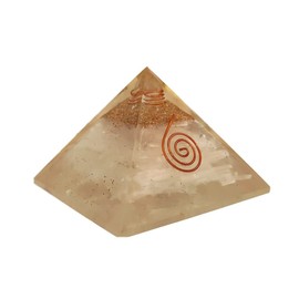 BHHROOM Selenite Crystal Orgone Pyramid E-Energy Protection 60-70MM