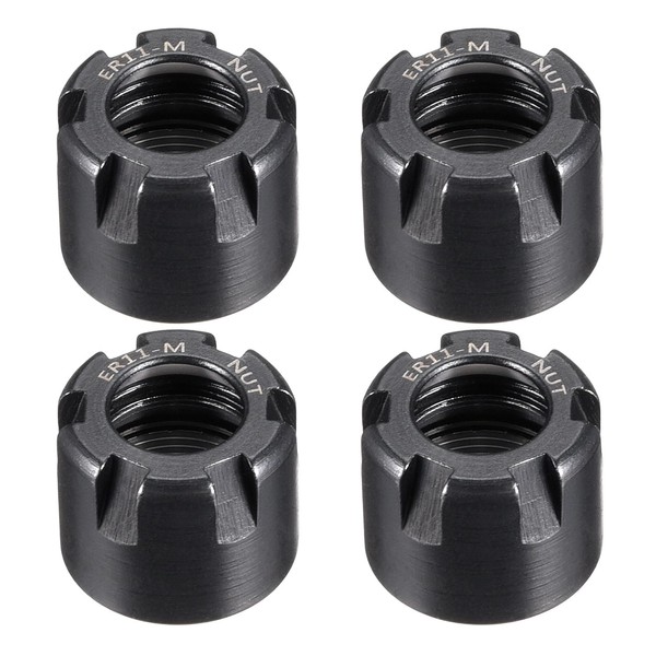 sourcing map 4pcs Clamping ER11M(M13) Collet Clamping Nuts for CNC