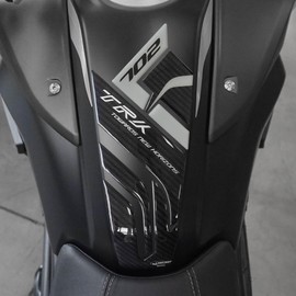 labelbike - 3D Resin Sticker for Motorcycle Protection Tank Pad Compatible with Benelli TRK 702 - Carbon-like