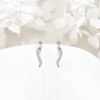 Italian Horn Earrings Sterling Silver Cornicello Earrings Protection Amulet Lucky