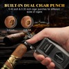 XIFEI 6-in-1 Cigar Lighter, Desktop Torch Lighter with Straight Cut