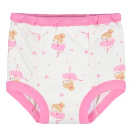 Gerber Baby Girls Infant Toddler 4 Pack Potty Training Pants Underwear Lavender and Pink 2T