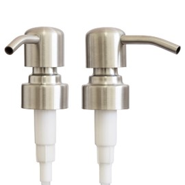Artanis Home 304 Grade Stainless Steel Replacement Pumps for Large Glass Bottles 28-400, 2-Pack, Stainless Steel — Durable Soap Dispenser Pump Replacement