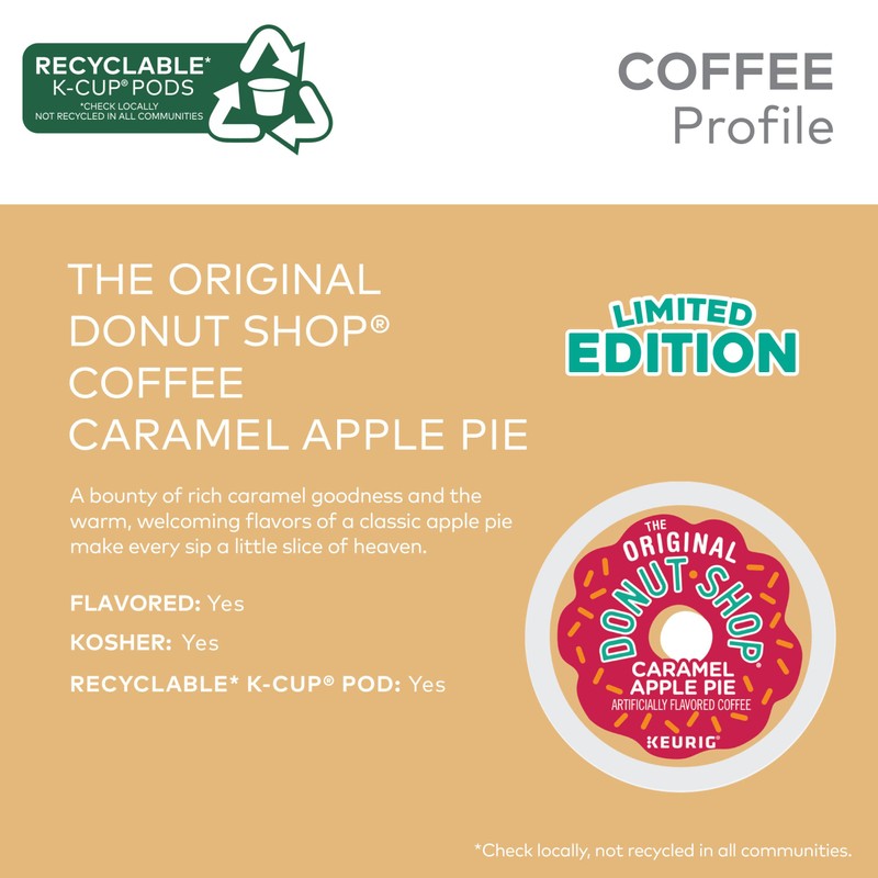 The Original Donut Shop Caramel Apple Pie Coffee, Keurig K-Cup